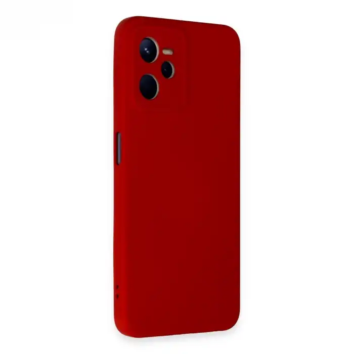Realme C35 Kılıf Nano İçi Kadife Silikon - Kırmızı