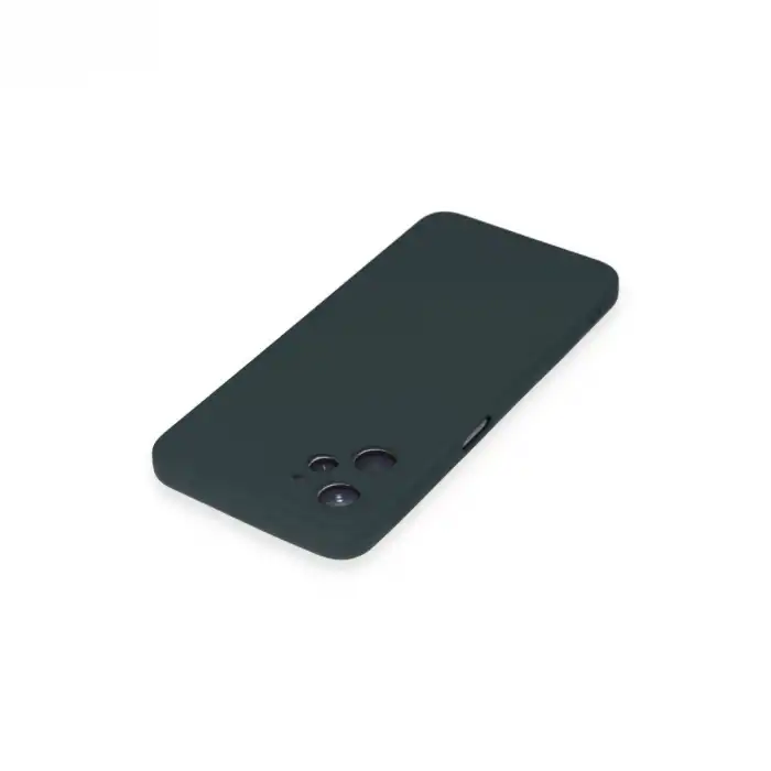 Realme C35 Kılıf Nano İçi Kadife Silikon - Koyu Yeşil
