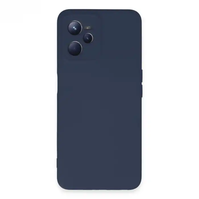 Realme C35 Kılıf Nano İçi Kadife Silikon - Lacivert
