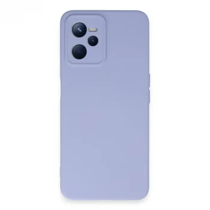 Realme C35 Kılıf Nano İçi Kadife Silikon - Lila