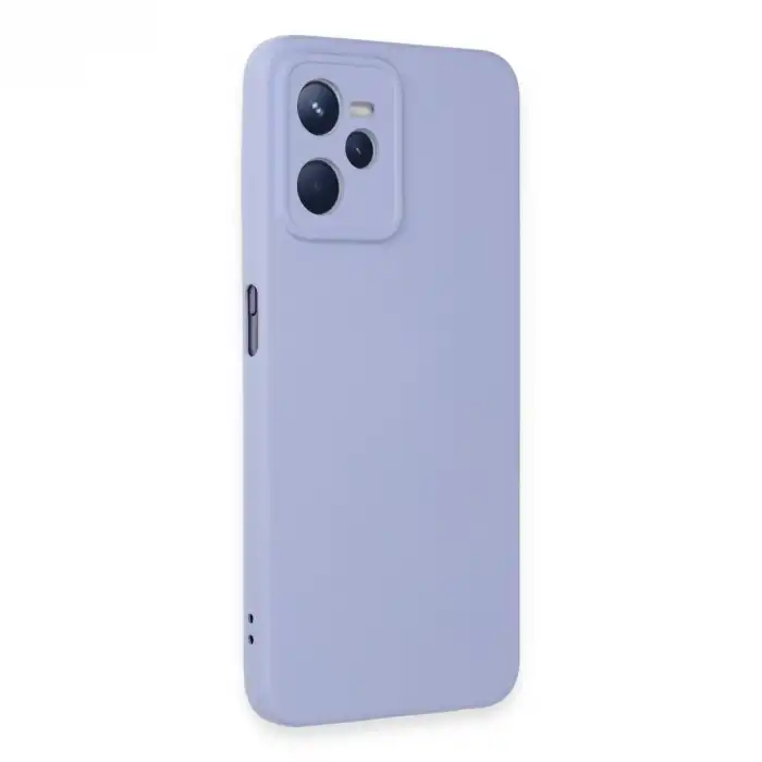 Realme C35 Kılıf Nano İçi Kadife Silikon - Lila