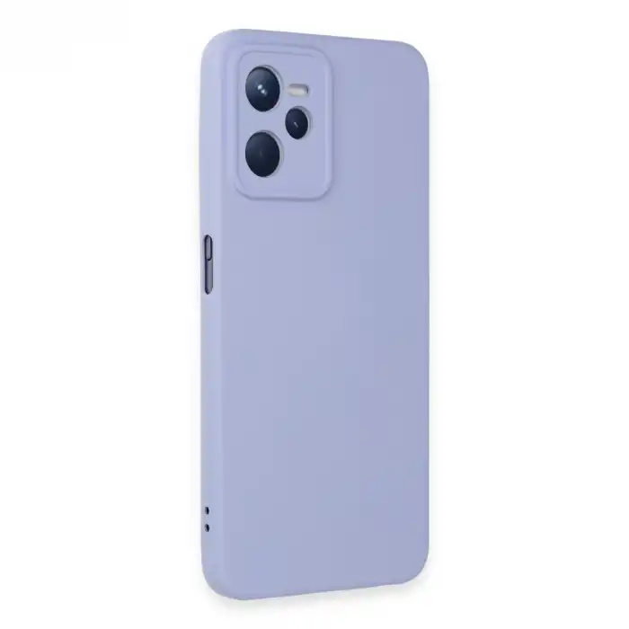 Realme C35 Kılıf Nano İçi Kadife Silikon - Lila