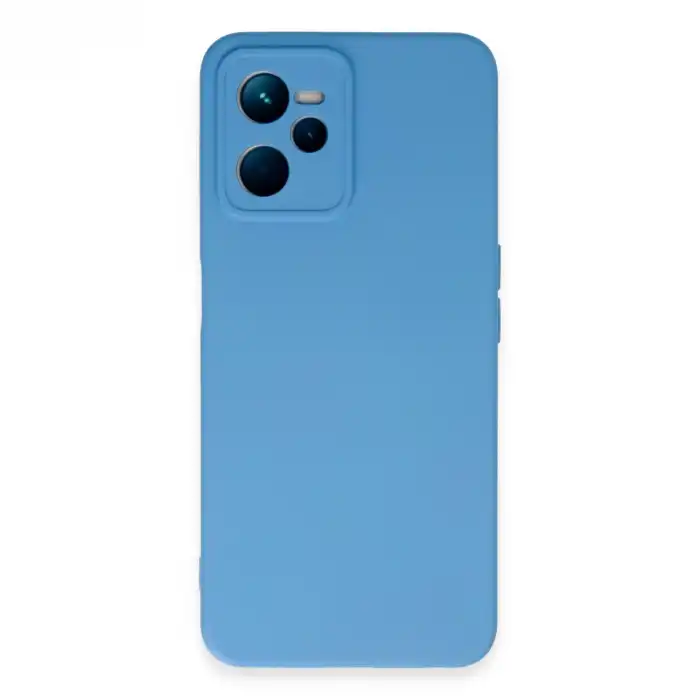 Realme C35 Kılıf Nano İçi Kadife Silikon - Mavi