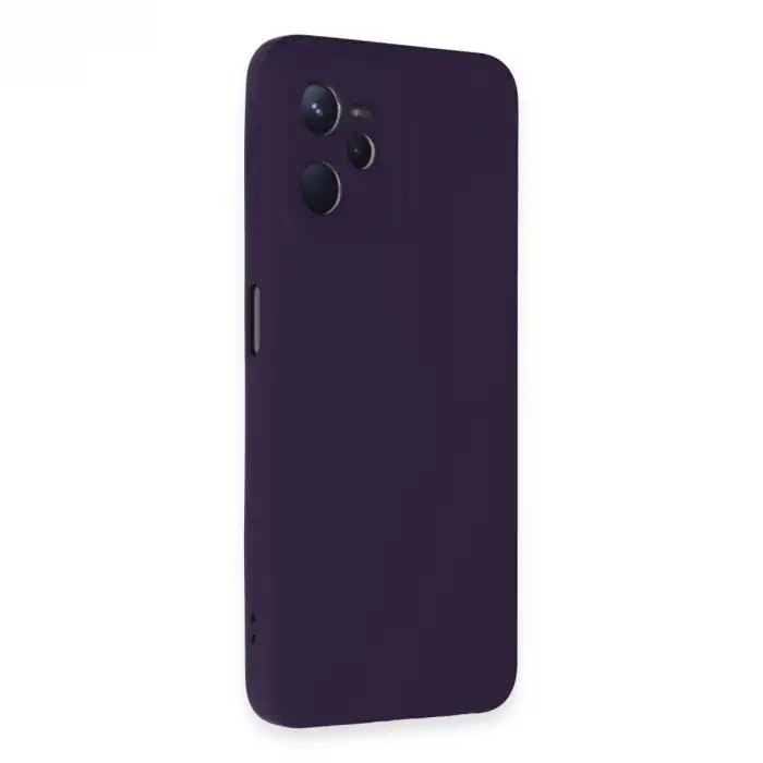 Realme C35 Kılıf Nano İçi Kadife Silikon - Mor