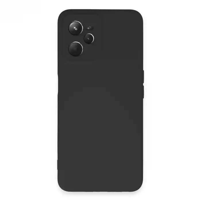 Realme C35 Kılıf Nano İçi Kadife Silikon - Siyah