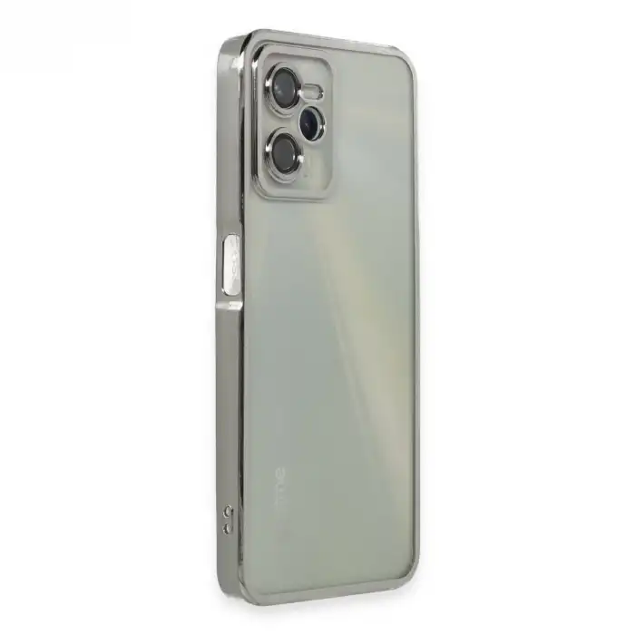 Realme C35 Kılıf Razer Lensli Silikon - Gümüş
