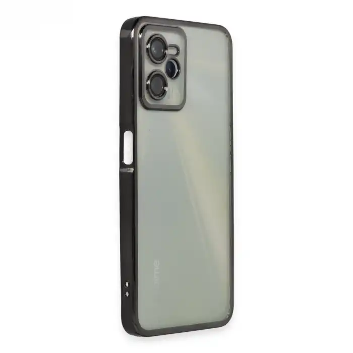 Realme C35 Kılıf Razer Lensli Silikon - Siyah
