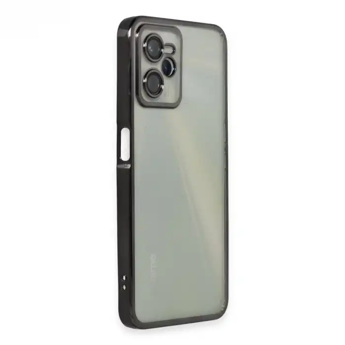 Realme C35 Kılıf Razer Lensli Silikon - Siyah