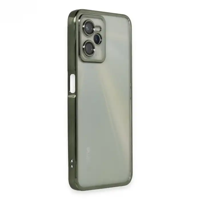 Realme C35 Kılıf Razer Lensli Silikon - Yeşil