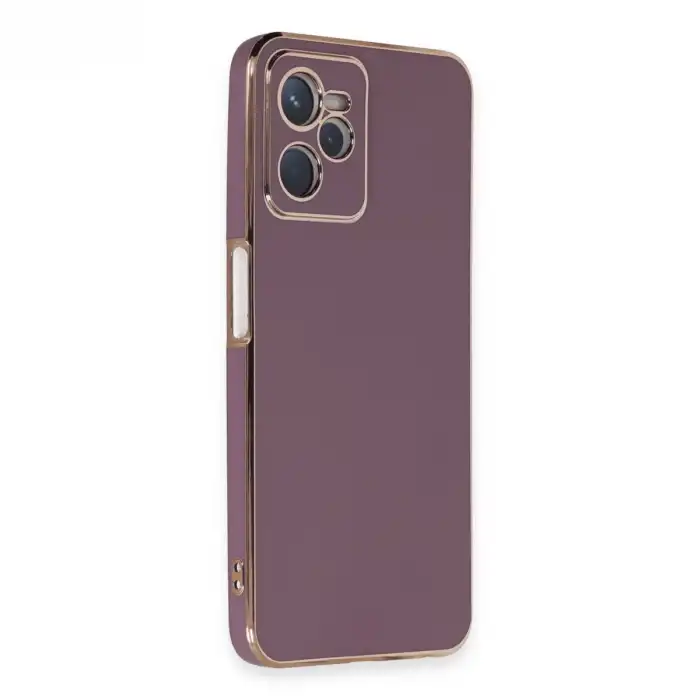 Realme C35 Kılıf Volet Silikon - Mor