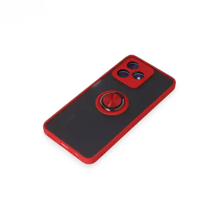 Realme C53 Kılıf Montreal Yüzüklü Silikon Kapak - Kırmızı
