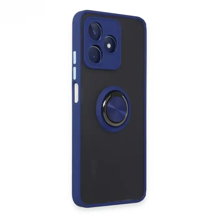 Realme C53 Kılıf Montreal Yüzüklü Silikon Kapak - Lacivert