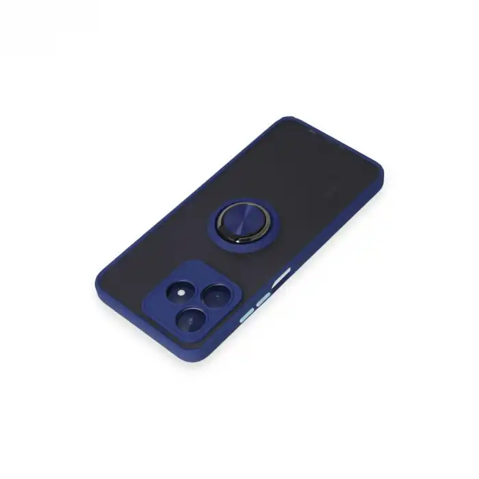 Realme C53 Kılıf Montreal Yüzüklü Silikon Kapak - Lacivert