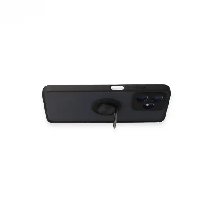 Realme C53 Kılıf Montreal Yüzüklü Silikon Kapak - Siyah