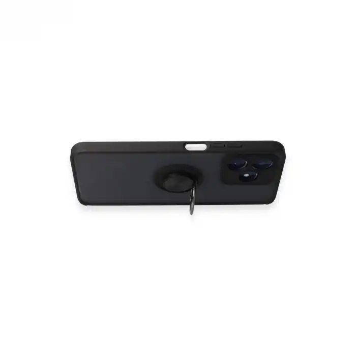 Realme C53 Kılıf Montreal Yüzüklü Silikon Kapak - Siyah