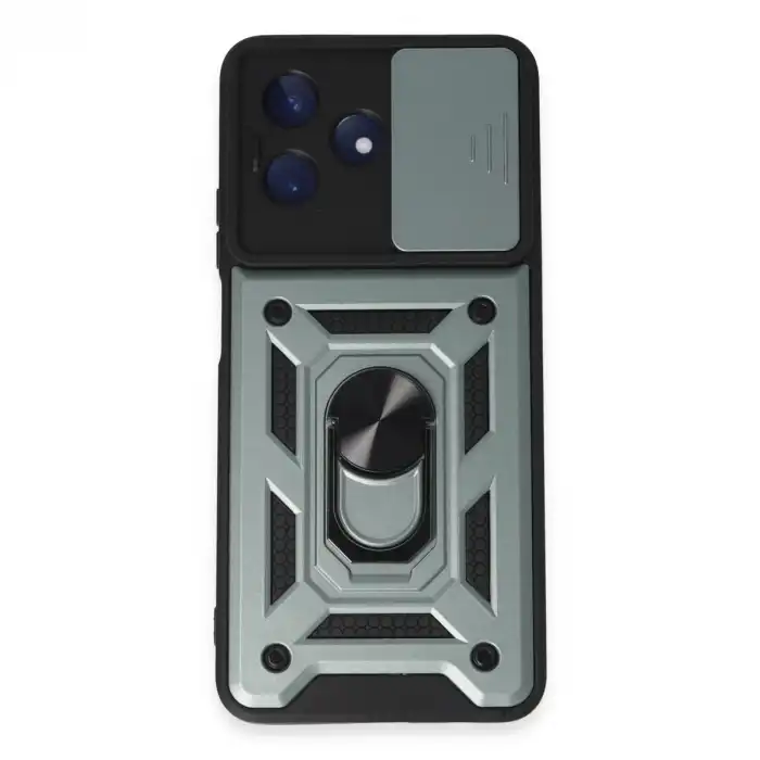 Realme C53 Kılıf Pars Lens Yüzüklü Silikon - Yeşil