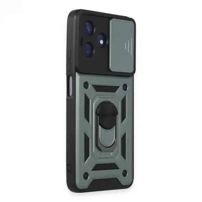 Realme C53 Kılıf Pars Lens Yüzüklü Silikon - Yeşil