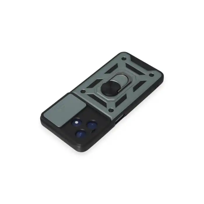 Realme C53 Kılıf Pars Lens Yüzüklü Silikon - Yeşil