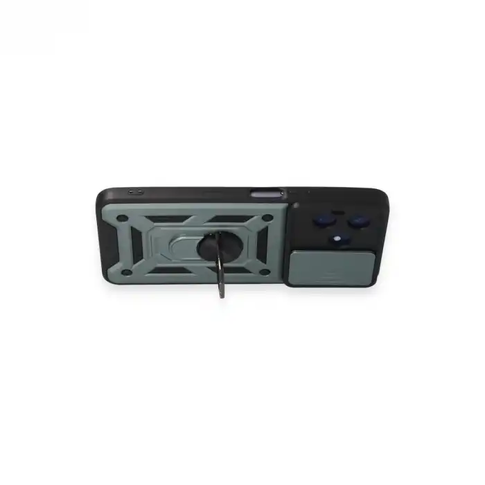 Realme C53 Kılıf Pars Lens Yüzüklü Silikon - Yeşil