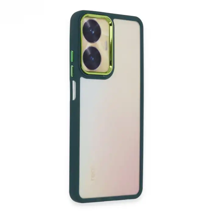Realme C55 Kılıf Dora Kapak - Haki Yeşil