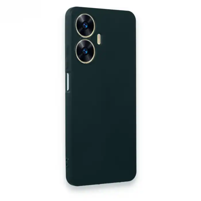 Realme C55 Kılıf First Silikon - Koyu Yeşil