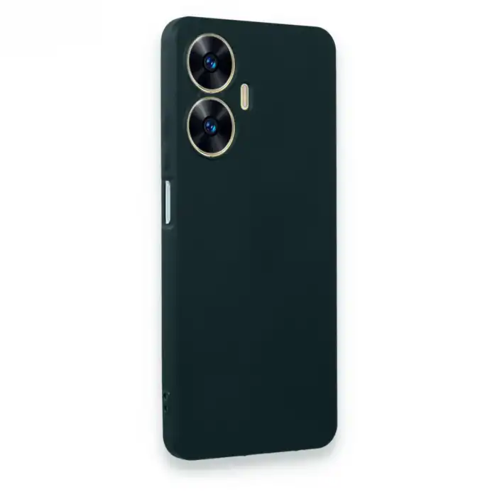 Realme C55 Kılıf First Silikon - Koyu Yeşil