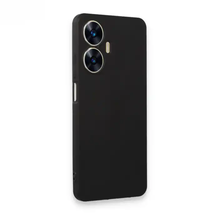 Realme C55 Kılıf First Silikon - Siyah