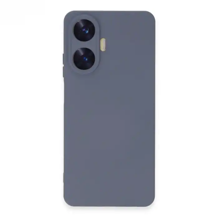 Realme C55 Kılıf Nano İçi Kadife Silikon - Gri