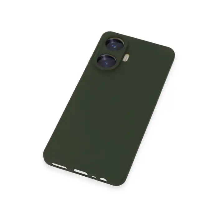 Realme C55 Kılıf Nano İçi Kadife Silikon - Koyu Yeşil