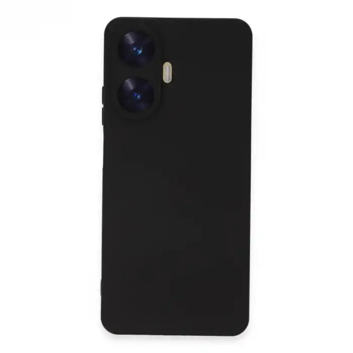 Realme C55 Kılıf Nano İçi Kadife Silikon - Siyah