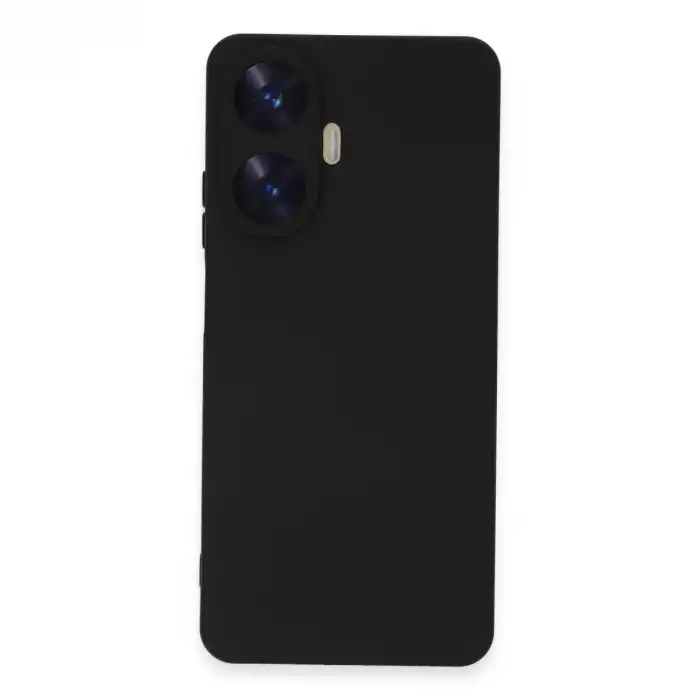 Realme C55 Kılıf Nano İçi Kadife Silikon - Siyah