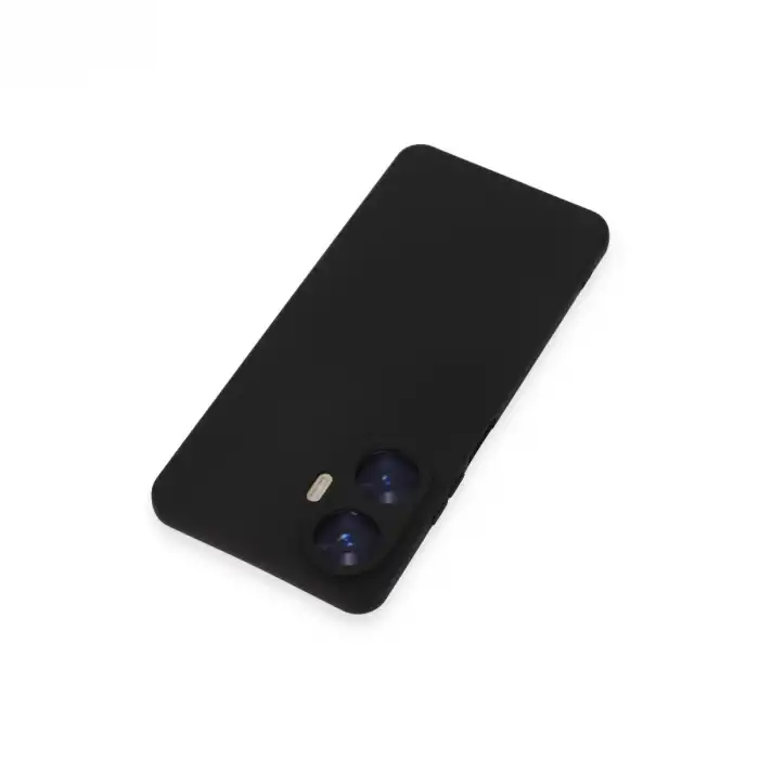 Realme C55 Kılıf Nano İçi Kadife Silikon - Siyah