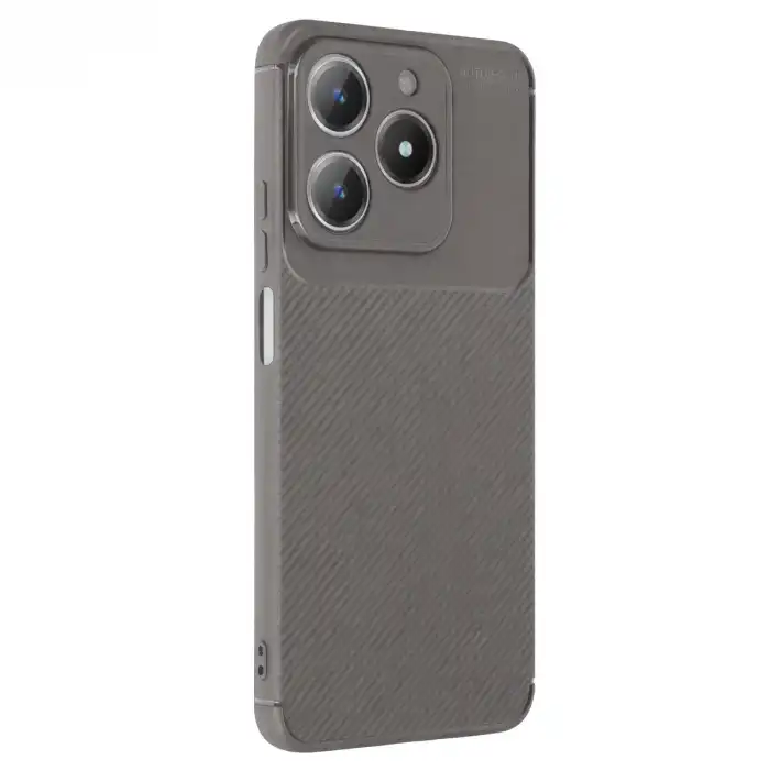 Realme C61 Kılıf Auto Focus Karbon Kapak - Gri