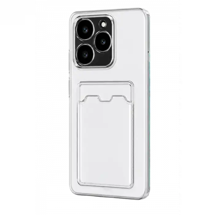 Realme C61 Kılıf Kart Şeffaf Silikon - Şeffaf
