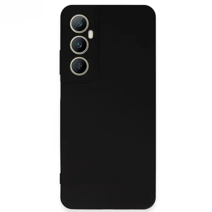 Realme C65 Kılıf First Silikon - Siyah