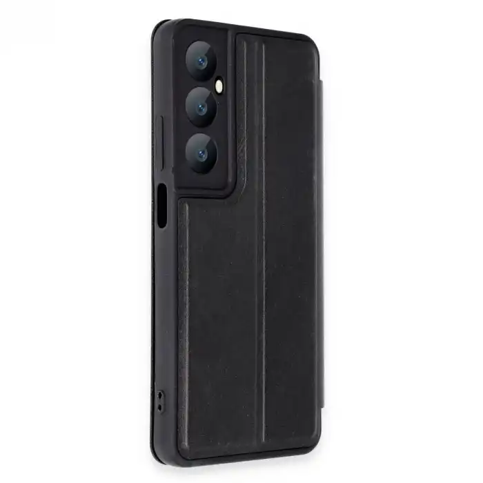 Realme C65 Kılıf Flip Cover - Siyah