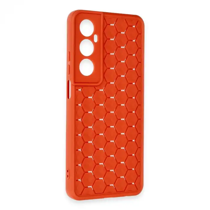 Realme C65 Kılıf Petek Silikon Kapak - Kırmızı