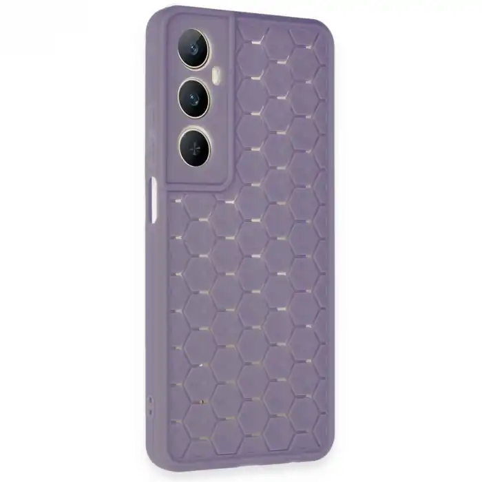 Realme C65 Kılıf Petek Silikon Kapak - Lila