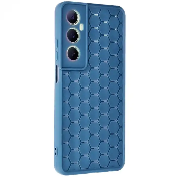 Realme C65 Kılıf Petek Silikon Kapak - Mavi