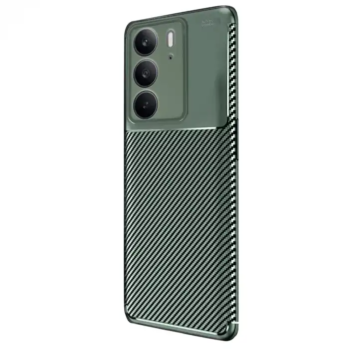 Realme C75 4g Auto Focus Karbon Kapak - Koyu Yeşil