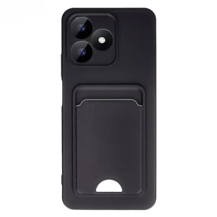 Realme Note 50 4g Kılıf Kelvin Kartvizitli Silikon - Siyah
