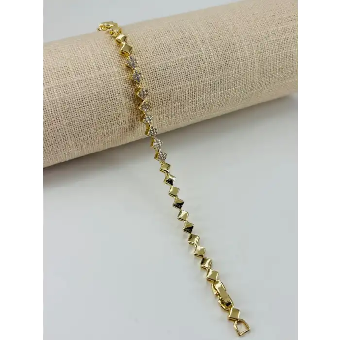 Renk  Pirinç Cm Bileklik 17+2 Cm  - Kbl0491