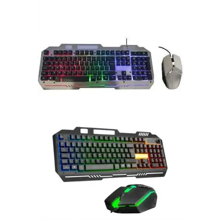 RGB Işıklı Gaming Oyuncu Klavye Q Klavye Mouse Hediyeli