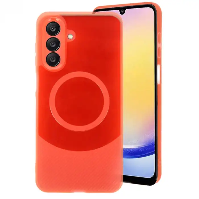 Samsung A16 5g Kılıf Maya Karbon Kapak - Kırmızı