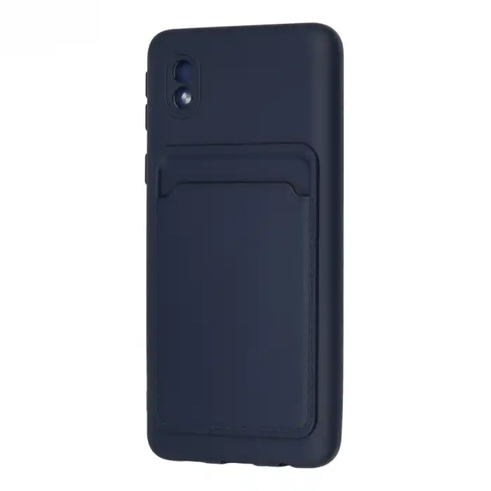 Samsung Galaxy A01 Core Kılıf Kelvin Kartvizitli Silikon - Lacivert