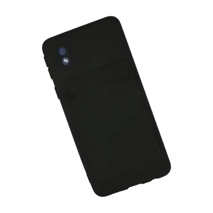Samsung Galaxy A01 Core Kılıf Kelvin Kartvizitli Silikon - Siyah