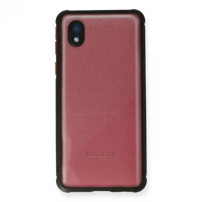 Samsung Galaxy A01 Core Kılıf Miami Şeffaf Silikon - Siyah