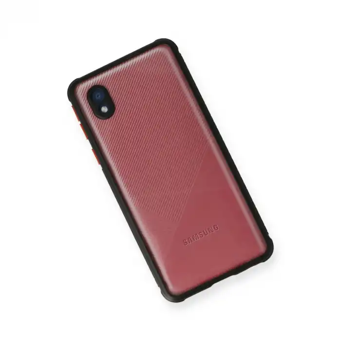 Samsung Galaxy A01 Core Kılıf Miami Şeffaf Silikon - Siyah