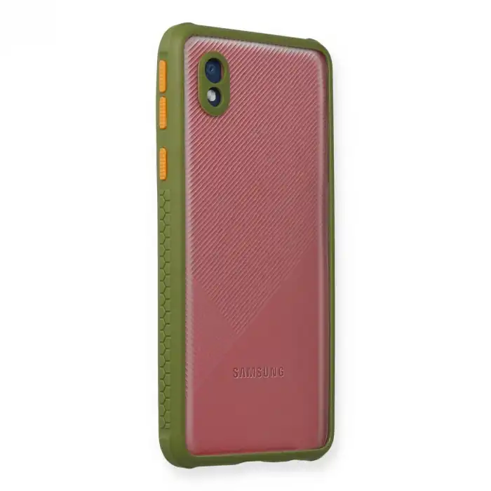 Samsung Galaxy A01 Core Kılıf Miami Şeffaf Silikon - Yeşil