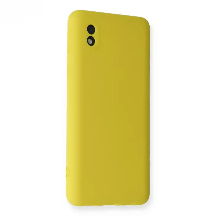 Samsung Galaxy A01 Core Kılıf Nano İçi Kadife Silikon - Sarı